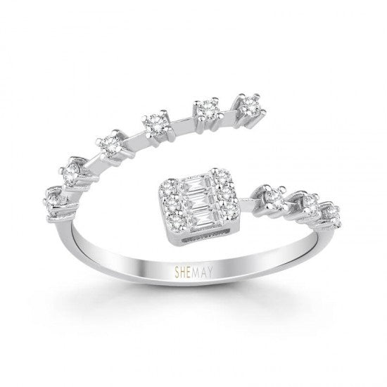 Пръстен бяло злато с Диаманти 0.30 карата